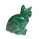Кошка из камня малахит "Модница"